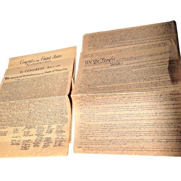 Declaration of Independence & US Constitution Replicas Educational - Picture 1 of 1